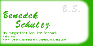 benedek schultz business card